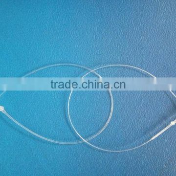 Plastic loop pin with large furcate head