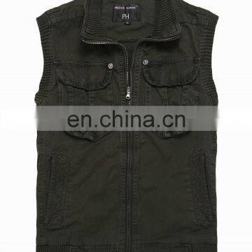the top design rib denim vest 100% cotton