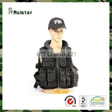 professional black tactical vests with body armor