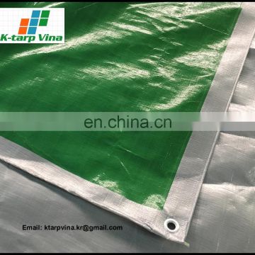 Heavy Duty Green/Silver PE Tarp - Tarpaulin