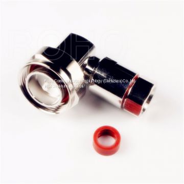 Low Pim 7/16 DIN Male Right Angle RF Connector for 1/2 Superflexible Feeder Cable
