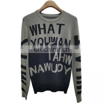 DiZNEW OEM Mens Wool Sweater jacquard Pullover Sweaters For Man