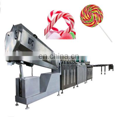Colored Spiral fancy flat lollipop candy forming making machine production line for sales