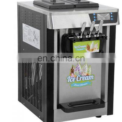 MS 3 Flavor Soft Ice Cream Maker Frozen Yogurt Machine 18l/h Lcd Display