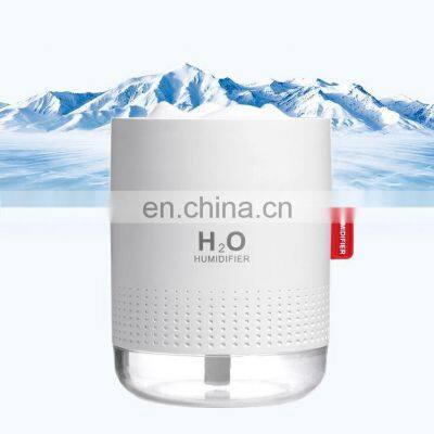 Amazon best seller Snow Mountain 500mL car humidifier,USB H20 mute Humidifier,LED light aroma commercial humidifier for Bedroom