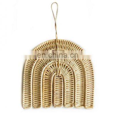 Rattan Boho Rainbow Wall Hanger Wall Art for Nursery Room Decor Wholesale Vietnam Supplier