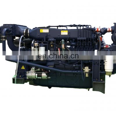 240KW 327HP Weichai Marine Diesel Engine With Gearbox WD12C327-18