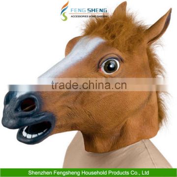 HORSE HEAD RUBBER MASK PANTO FANCY DRESS PARTY COSPLAY HALLOWEEN ADULT COSTUME