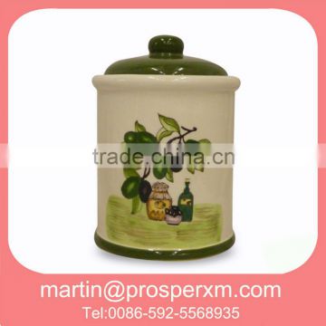 ceramic tea canisters tin in fruit design