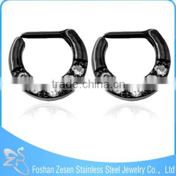 Newest Design Black Nose Piercing Jewelry Setting Zircon Fancy Nose Ring Jewelry