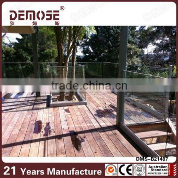 tempered glass deck railings /glass aluminum balcony railing