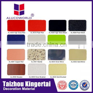 Alucoworld 5mm aluminium composite panel acp sheet textures construction materials price list of aluminum composite panel(acp)