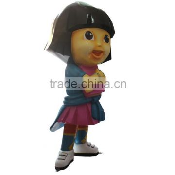 fiberglass cartoon little girl statue