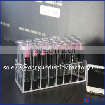 acrylic lipstick box organizer,acrylic rotating lipstick tower,12 lipstick acrylic storage display stand
