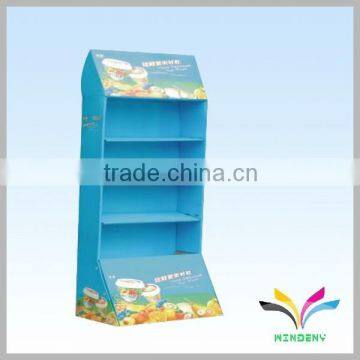 China supplier hot sale floor standing printed attractive high quality portable cardboard t shirt display stand