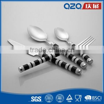 Hand-wash recommended custom flatware plastic handle catering cutlery