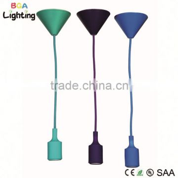 UL E26 Socket Silicone Hanging Lighting Parts With Plastic Canopy