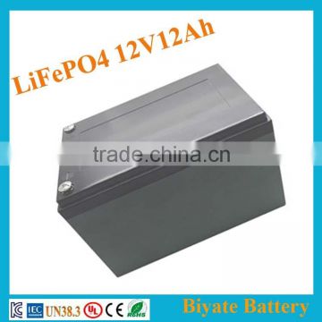 Fair price long lifespan lifepo4 rechargeable 12v 12Ah motorcycle battery
