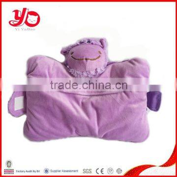 Custom stuffed plush toy pillow,purple soft plush pillow,cute plush pillow doll toy
