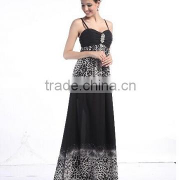 Black Evening Dress, Lady Sexy skirt with shoulder-straps