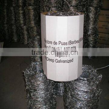 12*14 types pvc coated barbed wire installation