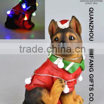 dog LED light resin home decor