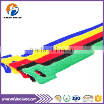 Colorful back to back hook and loop cable tie, reusable back to back cable ties