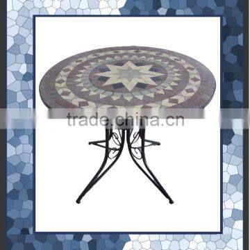 Tile mosaic top garden table