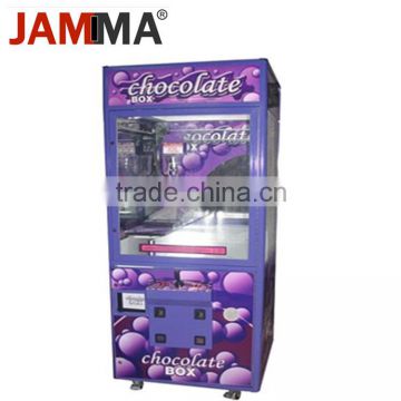 Coin operated chocolate crane machine 2015new model crane claw machine for sale upright arcade game machine