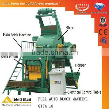 SHENTA QTJ4-18 automatic concrete block making machine in Nigeria