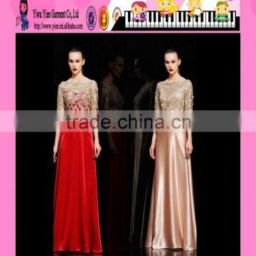 Custom Made High Quality Floor Length Two Piece Evening Dress Europe America new fashion dress Two Piece Evening Dress