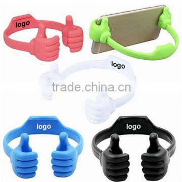 Hot Sale Promotional Flexible Portable Thumb OK Silicone Mobile Phone Stand