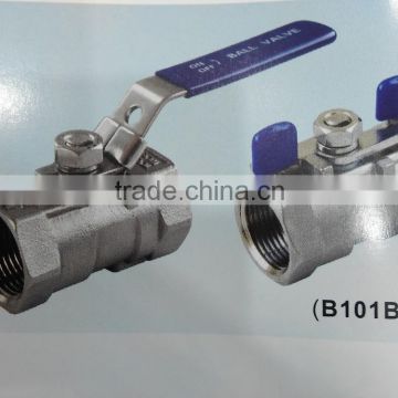 1000PSI/PN63 ASME B1.20.1 BS21.DIN2999/259 1-pc ball valve B101