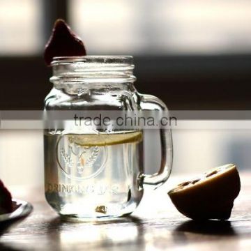 2016 factory16oz handle glass mason jar with lid