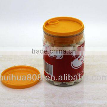 Transparent plastic easy open can for nut