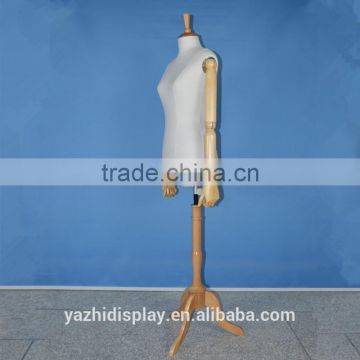 wooden arm fabric mannequin female for sale