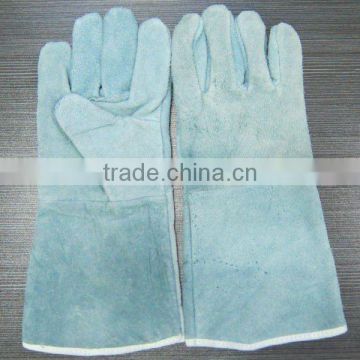 Cheap Long Sleeve Cow Split Leather Welding Gloves