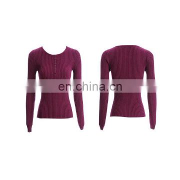 Women style Wholesale cheap 12gg round neck sweaters