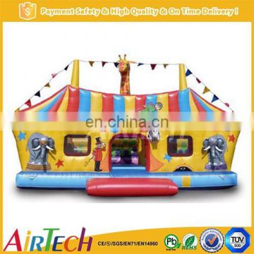 Colorful inflatable boat funcity for sea