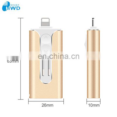 3 in 1 OTG USB 3.0/2.0 flash drive memory stick pendrive metal sticker for promotional