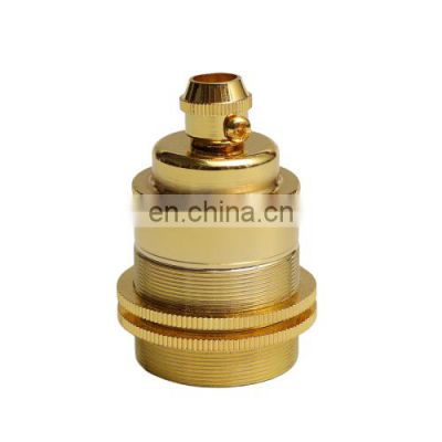 Tonghua Vintage Pendant Light Brass Decorative Lamp Holder Two Rings LED Edison Bulb Socket E26 E27 Ceramic Inner Core