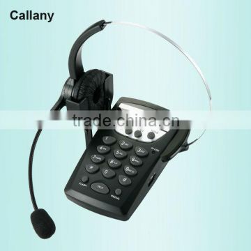 call center telephone keypad with headset