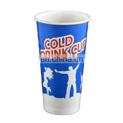 Disposable wax coated 16oz 20oz 22oz cheap cold paper cup