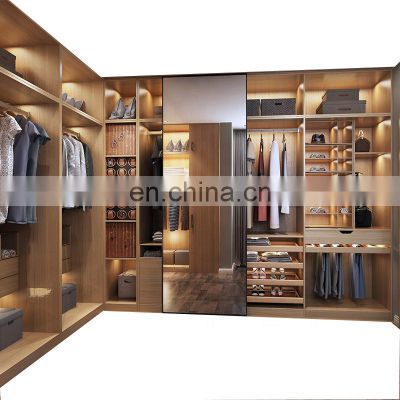 Modern customized bedroom furniture walk in closet wardrobe closet organizer