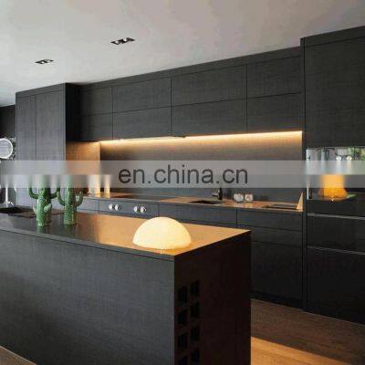 Modern black painting kitchen cabinet design photo