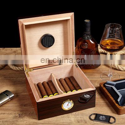 Wholesale In Bulk Gift Humidor Spanish Cedar Guitar Tobacco Branded Blank Wood Cigar Packaging Box For