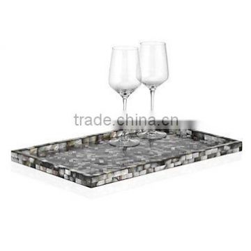 High quality best selling Black MOP Rectangular Serving Tray