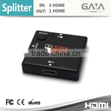 HDMI 1.4 Switcher 3 in 1 out with Audio Amplifier 3X1 HDMI Switcher 1080P