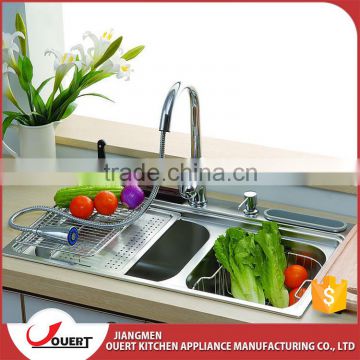 Exact Customized Stainless Steel Above Counter Triangle Kitchen Sink