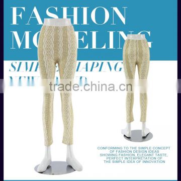 2016 Latest patterns mixed gold powder applied leggings for women OEM